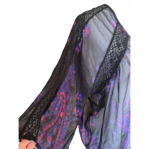 Express Womens Top Size Small Kimono Duster Cardigan Cover Up Multicolor - Picture 5 of 10